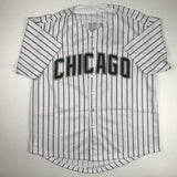 Autographed/Signed HAROLD BAINES Chicago Pinstripe Jersey Beckett COA