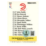 Dominique Wilkins Autographed 1990 NBA Hoops #355 Trading Card Beckett 54242