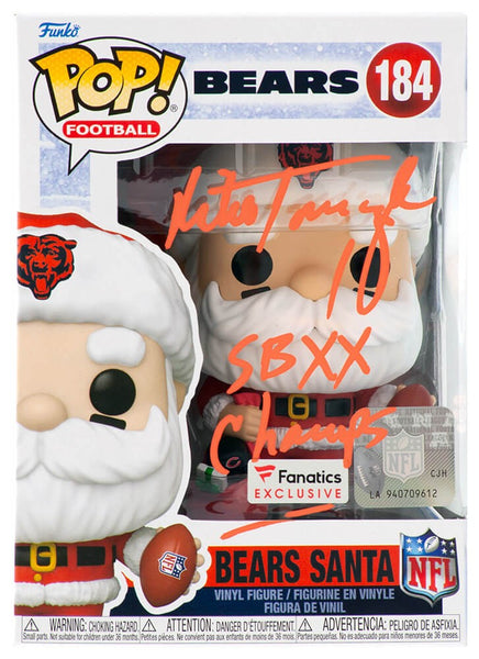 Mike Tomczak Signed Bears SANTA Funko Pop Doll #184 w/SB XX Champs - (SS COA)