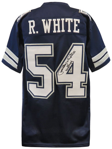 Randy White Signed Navy T/B Custom Football Jersey w/HOF'94 - (SCHWARTZ COA)