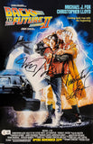 MICHAEL J FOX CHRISTOPHER LLOYD AUTOGRAPHED BACK TO FUTURE MOVIE POSTER BECKETT