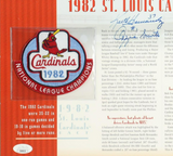 Ozzie Smith & Keith Hernandez Signed 1982 Cardinals World Series Framed Card/JSA