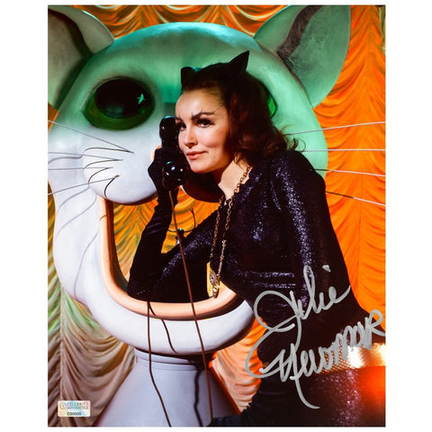 Julie Newmar Autographed 1966 Batman Catwoman's Lair 8x10 Photo