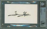 Raiders Tom Flores Authentic Signed 3x5 Index Card BAS Slabbed