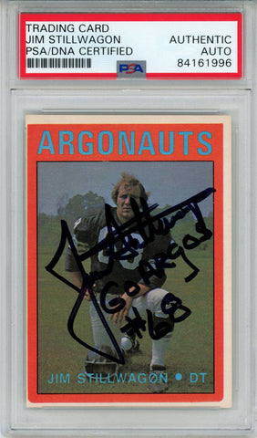 Jim Stillwagon Autographed 1972 O-Pee-Chee #32 Trading Card PSA Slab 43602