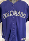 Carlos Gonzalez Autographed Majestic Purple Colorado Rockies Jersey (XL) MLB COA