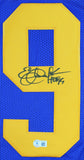 Eric Dickerson "HOF 99" Authentic Signed Blue Pro Style Jersey BAS Witnessed 1