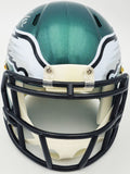 JASON KELCE AUTOGRAPHED SIGNED EAGLES GREEN SPEED MINI HELMET BECKETT QR 232725