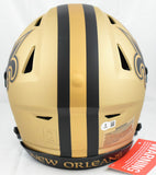 Ricky Williams Signed Saints F/S Rave SpeedFlex Helmet SWED - Beckett W Holo