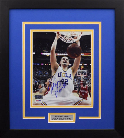 KEVIN LOVE AUTOGRAPHED UCLA BRUINS 8x10 FRAMED PHOTO PSA/DNA