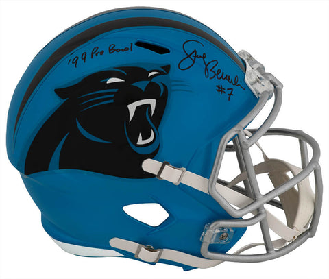 Steve Beuerlein Signed Panthers FLASH Riddell F/S Rep Helmet w/Pro Bowl (SS COA)