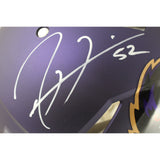 Ray Lewis Autographed Baltimore Ravens Authentic 24 Alt Helmet Beckett 49547