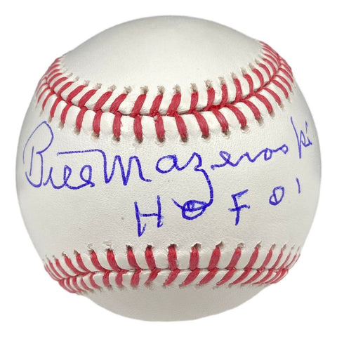 Bill Mazeroski Pittsburgh Pirates Signed Official MLB Baseball HOF 01 JSA