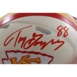 Tony Gonzalez Autographed Kansas City Chiefs Retro Mini Helmet Beckett 56418