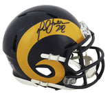 Rams Marshall Faulk Signed Speed Mini Helmet Autographed W/ Case BAS Witnessed