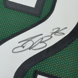 Framed Autographed/Signed Saquon Barkley 35x39 Philadelphia Green Jersey BAS COA