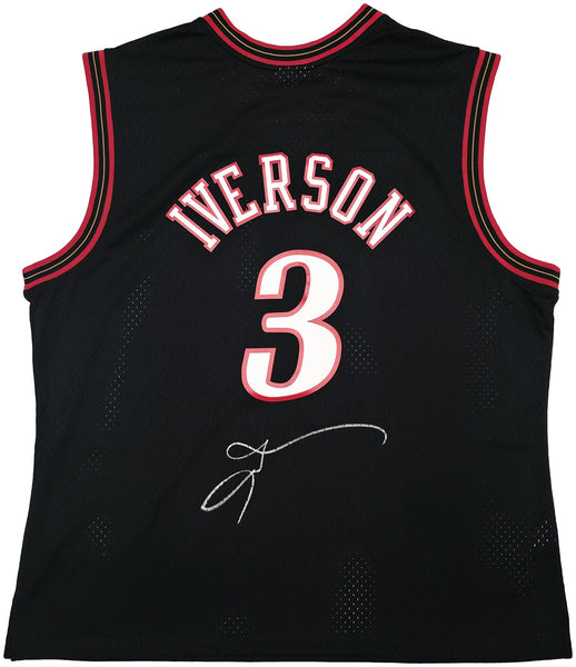 76ERS ALLEN IVERSON AUTOGRAPHED MITCHELL & NESS 2000-01 JERSEY 2X BECKETT 245734