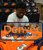 Javonte Williams Autographed/Signed Pro Style Orange XL Jersey BAS 32104