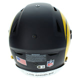 Myles Garrett Autographed Rams Black Rivalries Speedflex Helmet Beckett