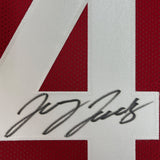 FRAMED Autographed/Signed JERRY JEUDY 35x39 Alabama Red Jersey JSA COA