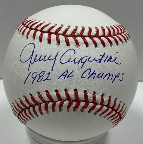 Milw Brewers JERRY AUGSTINE Signed Official MLB Baseball AUTO w/ 82 AL Champ JSA