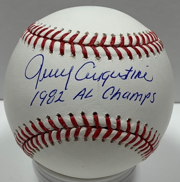 Milw Brewers JERRY AUGSTINE Signed Official MLB Baseball AUTO w/ 82 AL Champ JSA