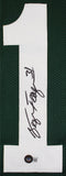 George Teague Authentic Signed Green Pro Style Jersey Autographed BAS Witnessed
