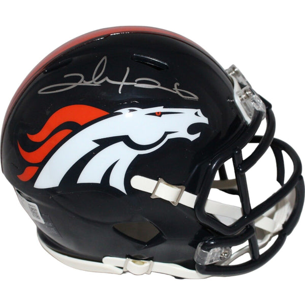 Clinton Portis Autographed Denver Broncos Mini Helmet Beckett 42805