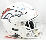 Troy Franklin Signed Denver Broncos F/S ALT 24 SpeedFlex Helmet- Beckett W Holo