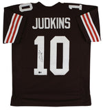 Quinshon Judkins Authentic Signed Brown Pro Style Jersey BAS Witnessed