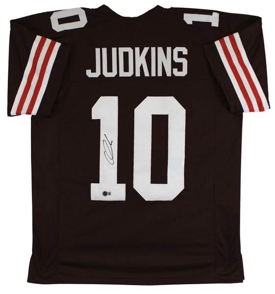 Quinshon Judkins Authentic Signed Brown Pro Style Jersey BAS Witnessed