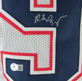 Richard Seymour Signed Patriots Jersey (Beckett) 3xSuper Bowl Champion Def. Line