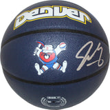 Jamal Murray Autographed/Signed Denver Nuggets Blue Basketball FAN 43977