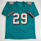 Autographed/Signed Sam Madison Miami Teal Football Jersey JSA COA