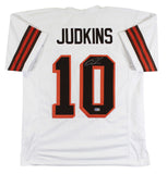 Quinshon Judkins Authentic Signed White Pro Style Jersey BAS Witnessed