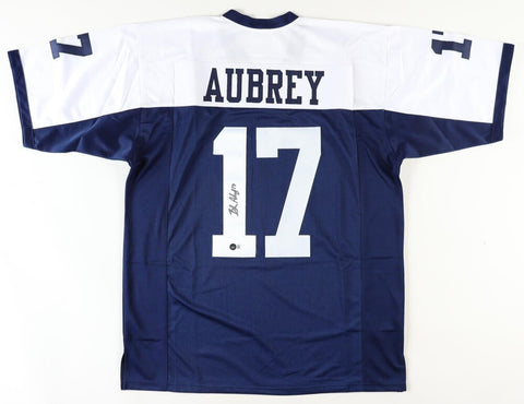 Brandon Aubrey Signed Dallas Cowboys Throwback Jersey (Beckett) 23 Pro Bowl P.K