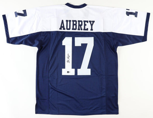 Brandon Aubrey Signed Dallas Cowboys Throwback Jersey (Beckett) 23 Pro Bowl P.K