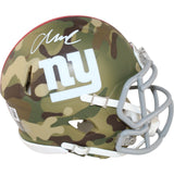 Abdul Carter Autographed New York Giants Camo Mini Helmet Beckett Witness 51265