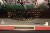 Joe Montana Double Inscribed and Signed Framed Photo (Fanatics and Steiner COAs)