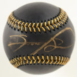 Sammy Sosa Signed OML Black Leather Baseball (Beckett) Chicago Cubs Slugger / OF