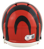 Bengals Boomer Esiason Authentic Signed Speed Mini Helmet W/ Case BAS Witnessed