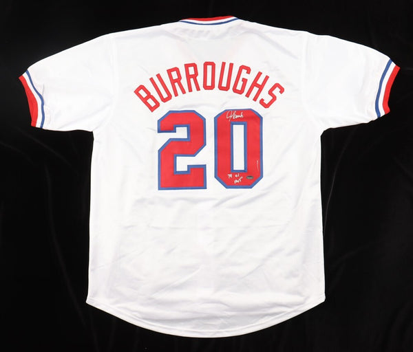 Jeff Burroughs Signed Texas Rangers Home Jersey Inscribed "74 AL MVP" (Schwartz)