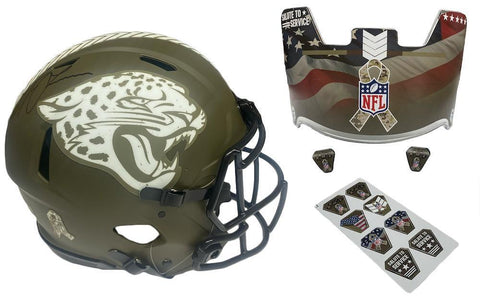 TREVOR LAWRENCE Autographed STS Military Ribbon Visor Authentic Helmet FANATICS