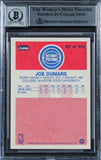 Pistons Joe Dumars Authentic Signed 1986 Fleer #27 Card Auto 10! BAS Slabbed
