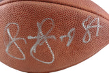 Shannon Sharpe, Jones, Perry Signed Denver Broncos Mini Football As Is BAS 52872