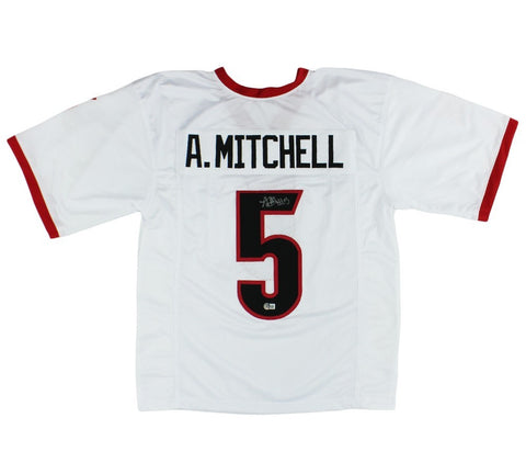 Adonai Mitchell Signed Georgia Custom White Jersey