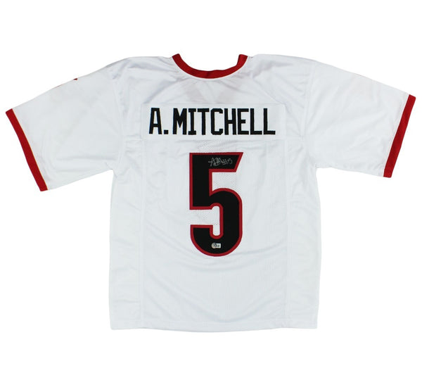 Adonai Mitchell Signed Georgia Custom White Jersey