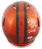 Miami Legends (9) Lewis, Irvin, +7 Signed Flash F/S Speed Proline Helmet BAS Wit