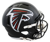 Falcons Michael Vick Signed 2003-19 TB F/S Speed Rep Helmet W/ Case BAS Wit 2