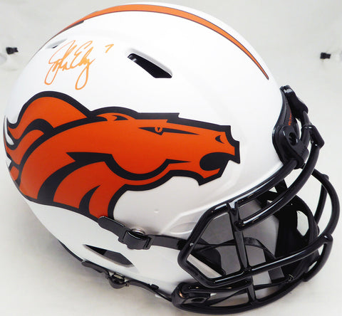 John Elway Autographed Broncos Lunar Eclipse Full Size Authentic Helmet Beckett